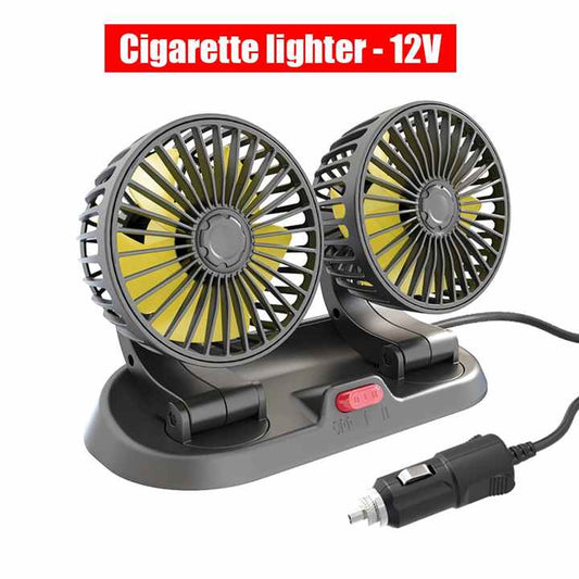 Universal Cigarette Lighter Knob Mini Electric 12V Car Fan Low Noise Summer Car Air Conditioner 360 Degree Rotating Cooling Fan Car 1 Pc