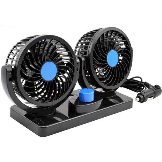 Universal 12V Mini Electric Car Fan Low Noise Summer Car Air Conditioner 360 Degree Rotating Cooling Fan Car Cooler 1 Pc