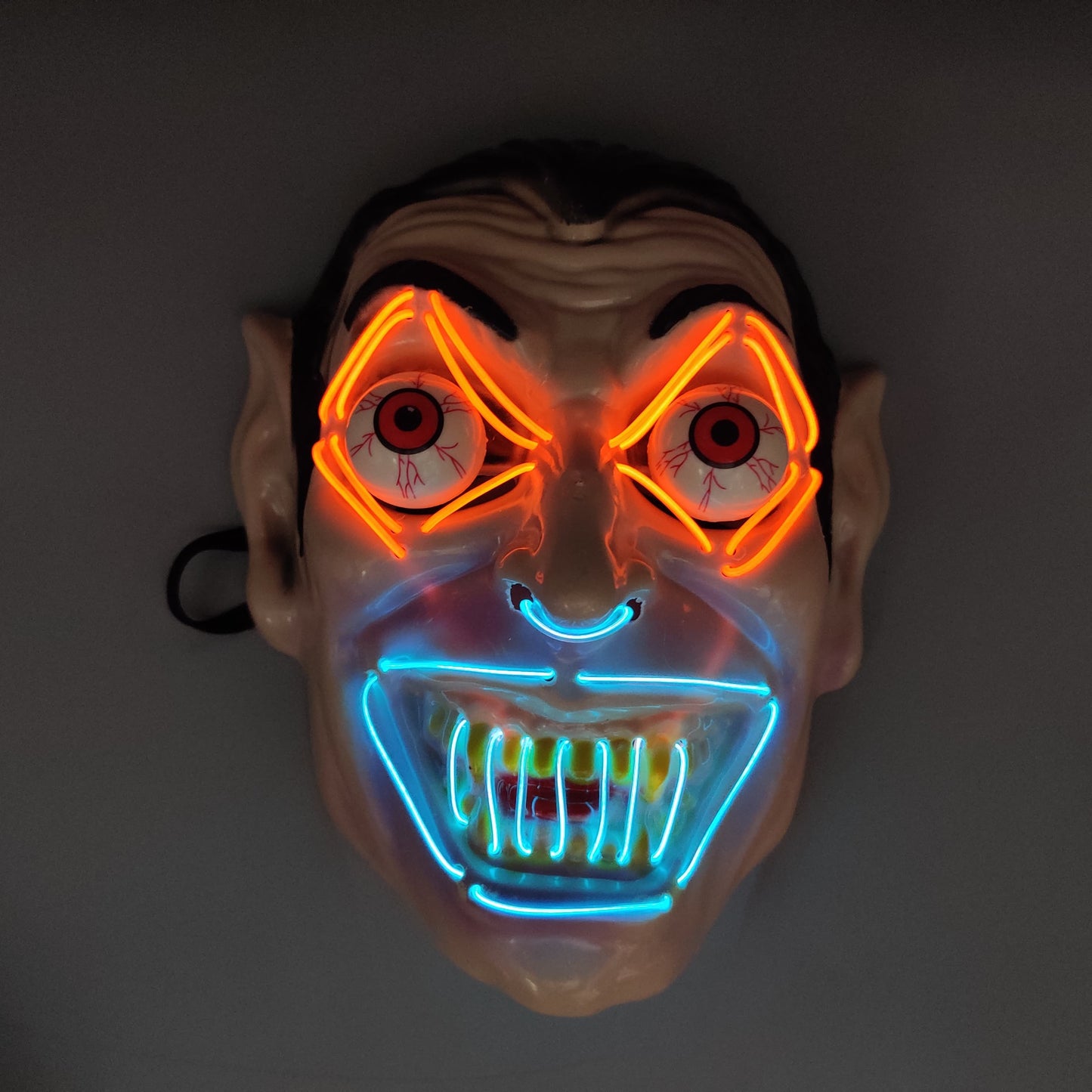 Universal Neon Halloween Mask, Led Purge Mask 3 Lighting Modes For Costplay 1 Pc(Orange)