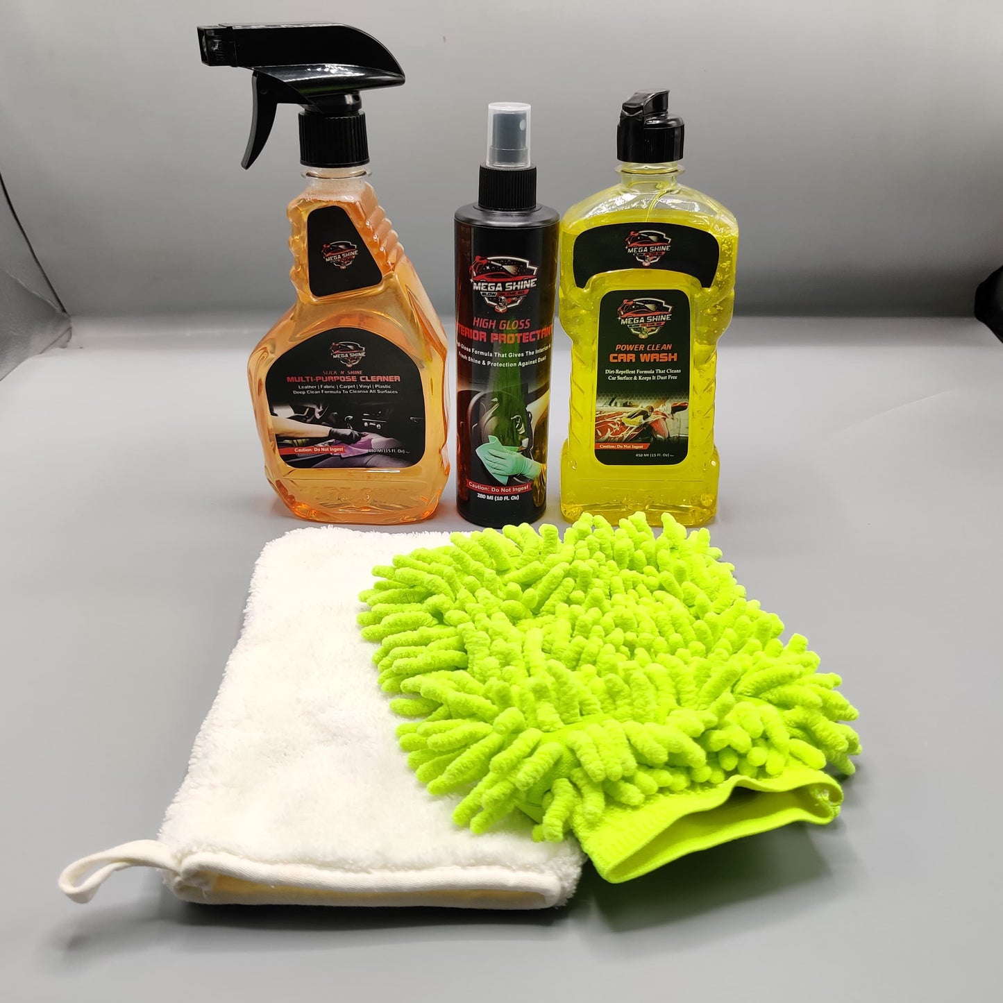 Universal MEGA SHINE Car Detailing Kit 3 in 1 Package