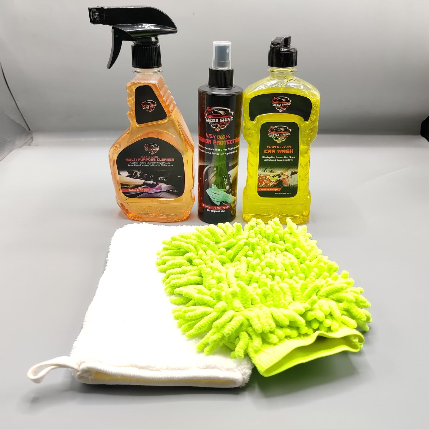 Universal MEGA SHINE Car Detailing Kit 3 in 1 Package