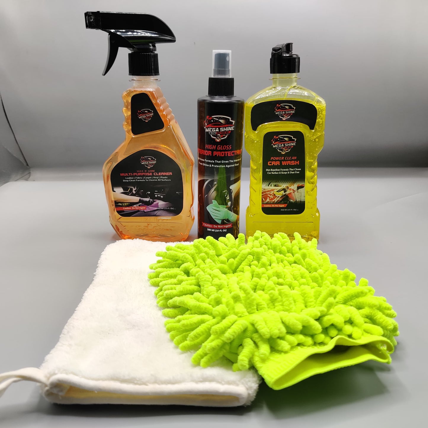 Universal MEGA SHINE Car Detailing Kit 3 in 1 Package