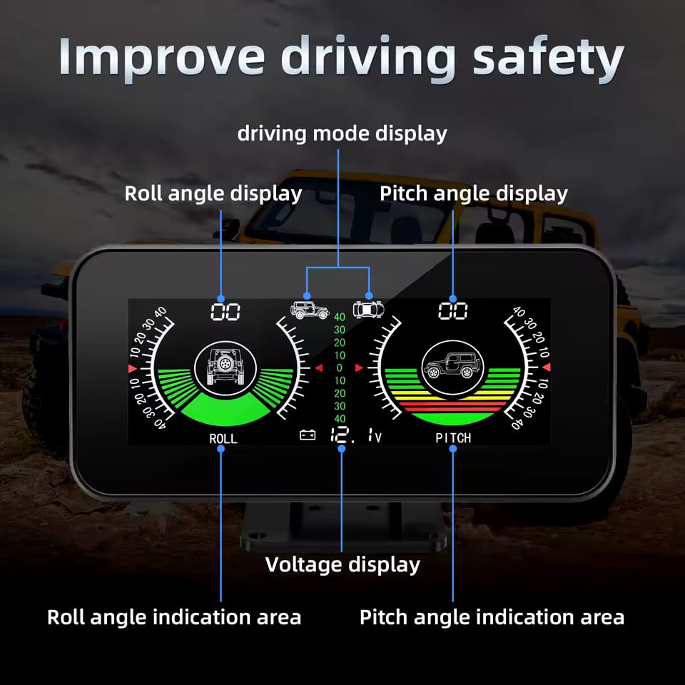 Universal HUD M50 GPS Digital Inclinometer with Compass Inclinometer for Off Road Accessories 4x4 On-board Computers 1 Pc