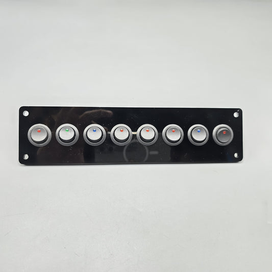 Universal 9 Inch Switch Panel 8pcs ON-Off Switch Rectangular Shape 1 Pc