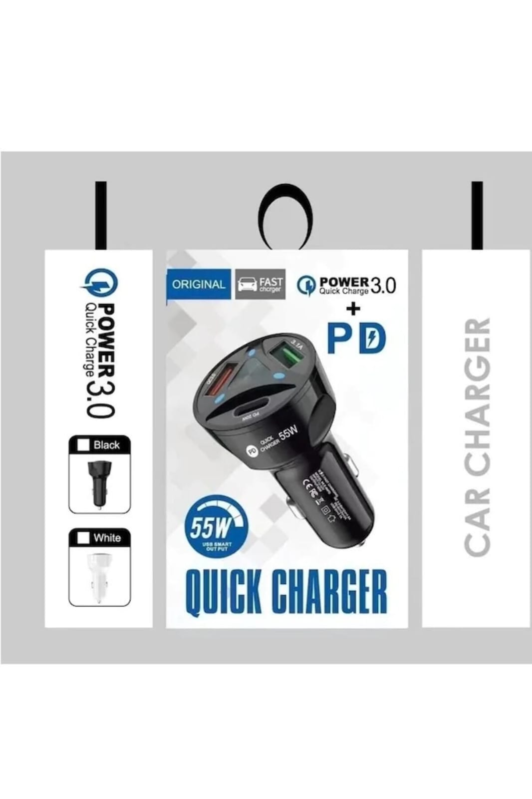 VITAL Super Fast Charger 55 W PD 3.0 Power Quick Charge For Car 1 Pc