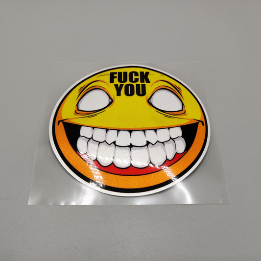 Premium Quality Custom Sticker Sheet For Car & Bike Embossed Style SMILE