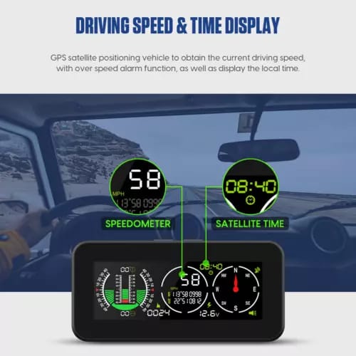 Universal HUD M60 GPS Digital Speedometer with Compass Inclinometer for Off Road Accessories 4x4 On-board Computers 1 Pc