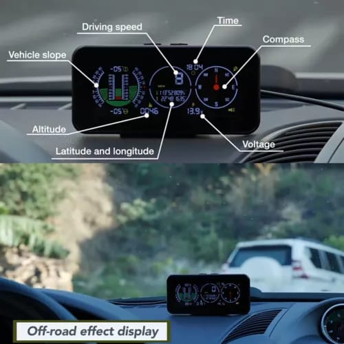 Universal HUD M60 GPS Digital Speedometer with Compass Inclinometer for Off Road Accessories 4x4 On-board Computers 1 Pc