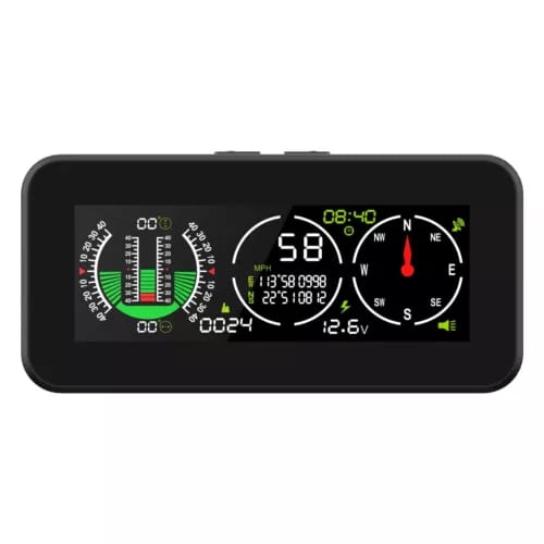 Universal HUD M60 GPS Digital Speedometer with Compass Inclinometer for Off Road Accessories 4x4 On-board Computers 1 Pc