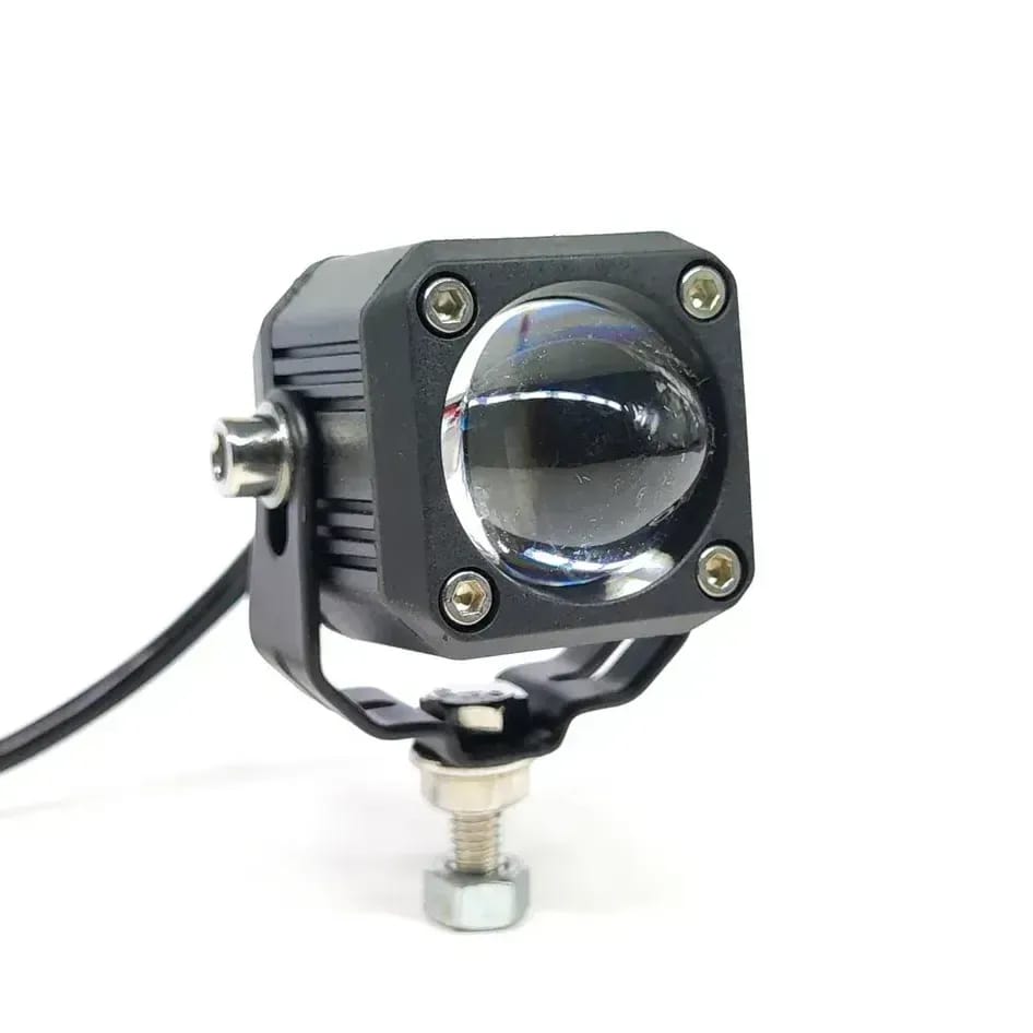 Universal Shilong V20 Square Mini Driving Light Metal Body For Bikes & Cars 1 Pc