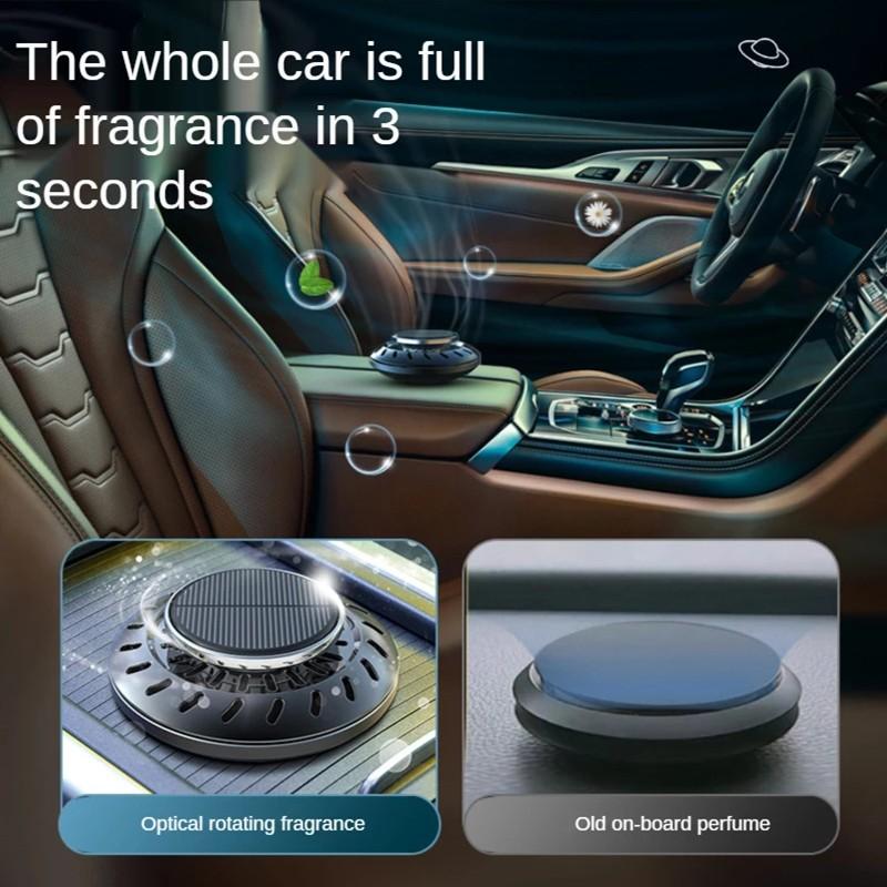 UFO Car Perfume With Oil Solar Rotating Flying Saucer Fresh Deodorant Decoration