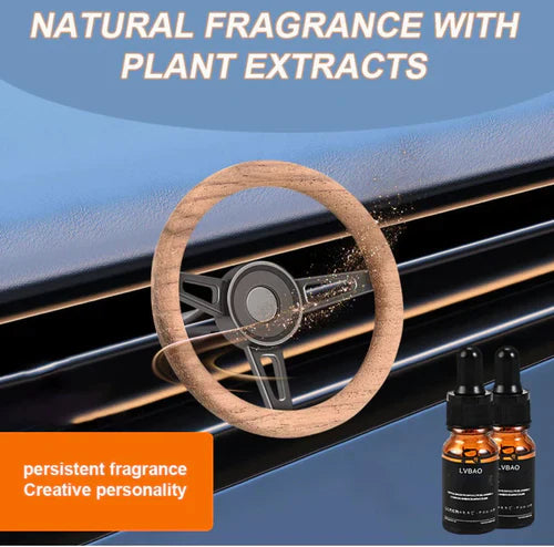 Suzuki Mini Steering Wheel Car perfume Long lasting Fragrance For AC Grill D-Shape Air Conditioner