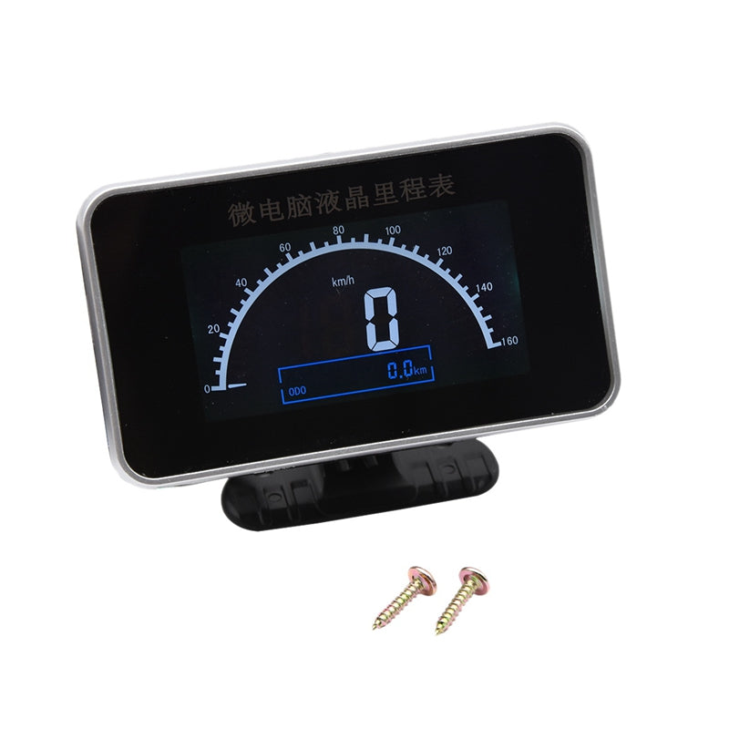 2 IN 1 Functions Digital GPS Speedometer Speed Meter + Odometer Gauge LCD Instant Panel Alarm LCD Gauge