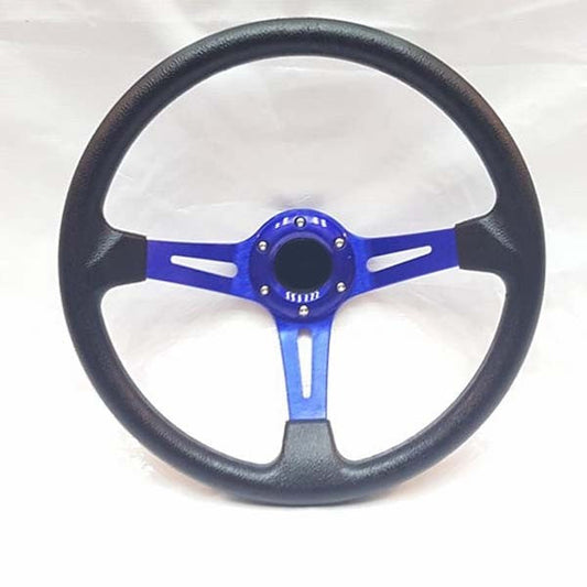 Universal Deep Dish Premium Quality High Gloss Steering Blue 1 Pc