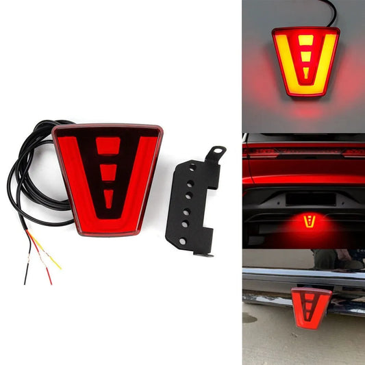 Universal 3rd Brake Lamp F1 Style Slim Red Lava Tail Light 1 Pcs