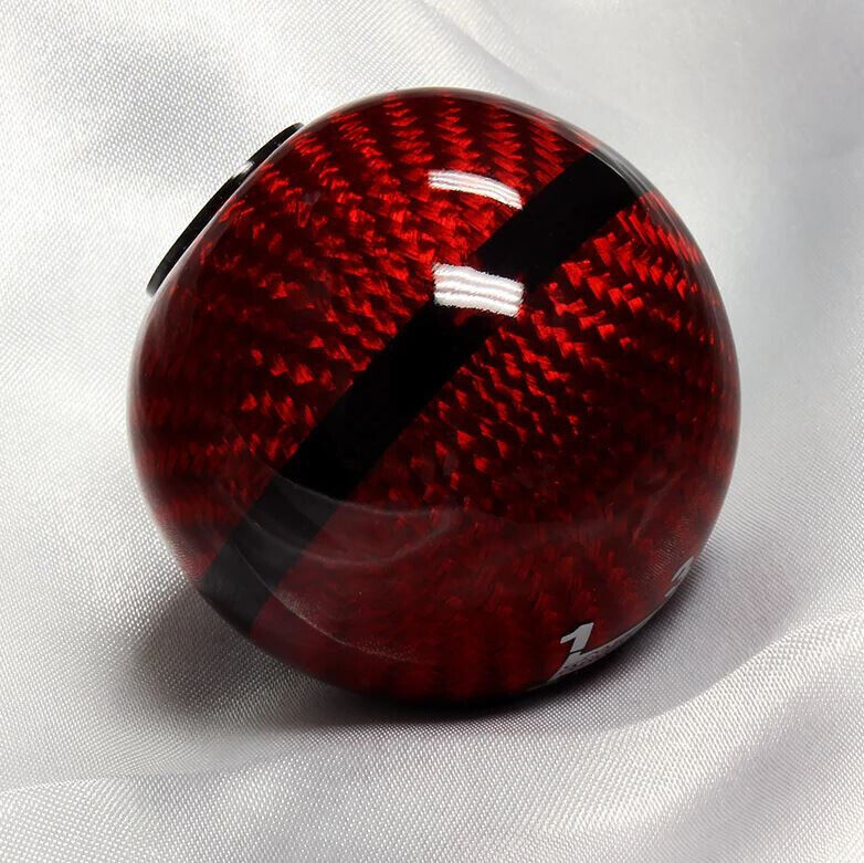 Universal Mugen Carbon Fiber 5 Speed Style Gear Shift Knob Manual Transmission Shifter Lever Stick(Red)