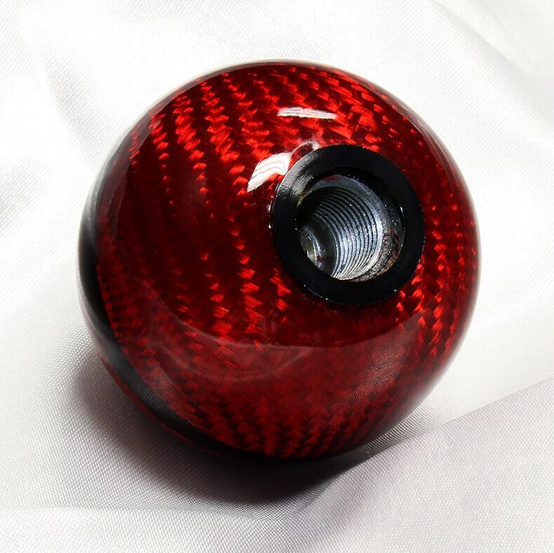 Universal Mugen Carbon Fiber 5 Speed Style Gear Shift Knob Manual Transmission Shifter Lever Stick(Red)