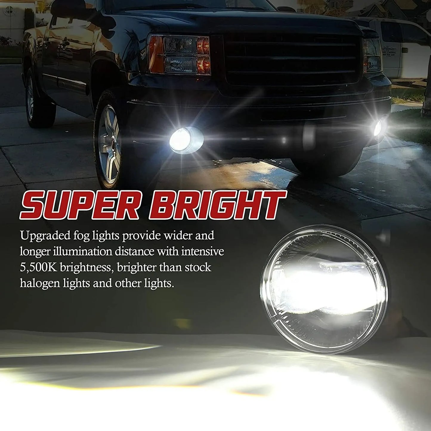 Universal 5 Inches Fog Light Bumper Light With Premium Quality 2 Pc