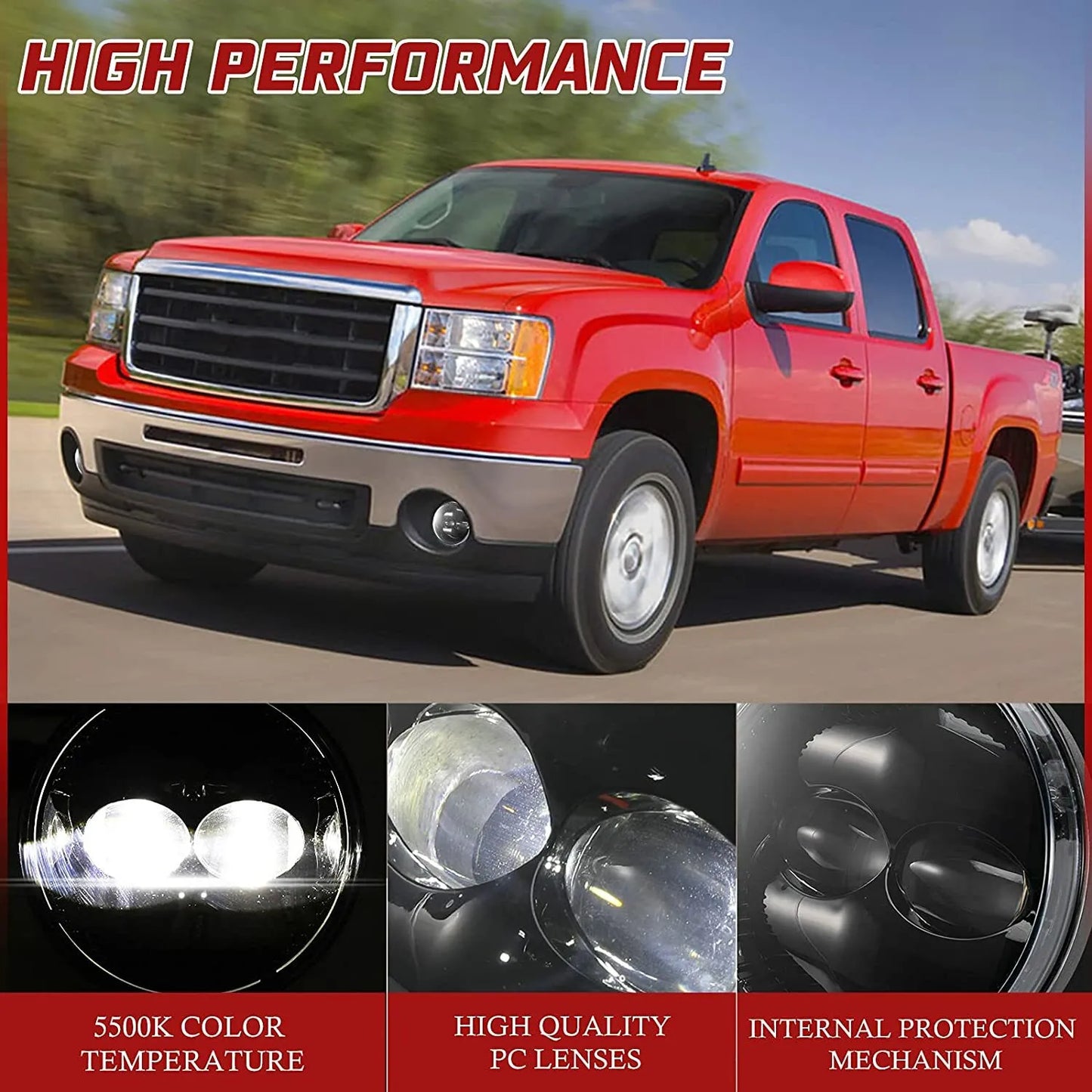 Universal 5 Inches Fog Light Bumper Light With Premium Quality 2 Pc