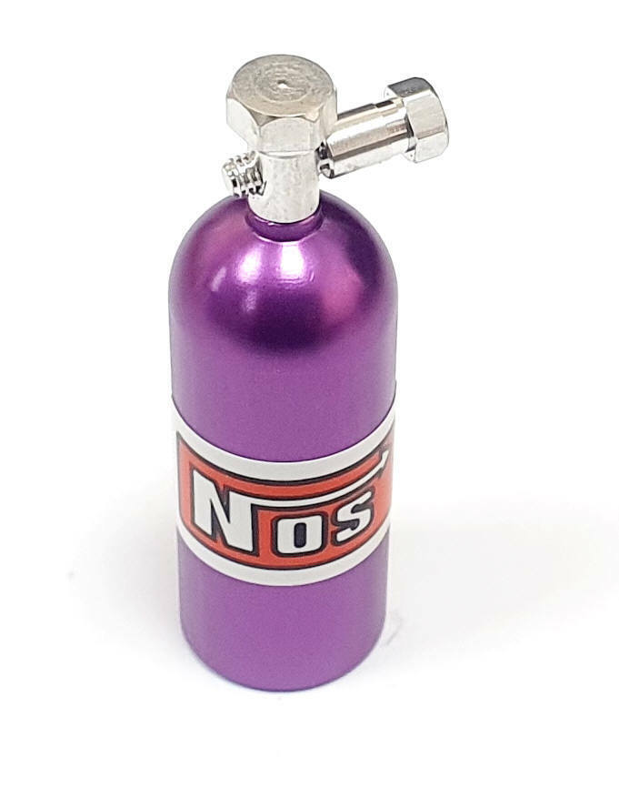 Universal Car Perfume Metal Simulation Nitrogen Bottle Decoration Accessory Nos Bottle for Car (Purple)