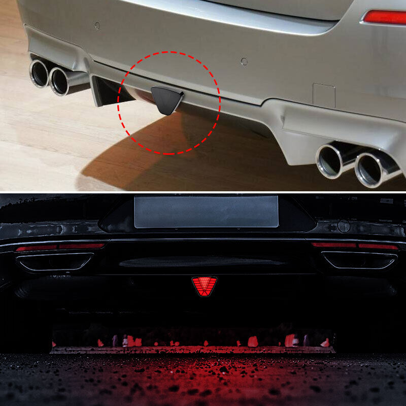 Universal 3rd Brake Lamp F1 Style V Shape Smoke Tail Light 1 Pcs