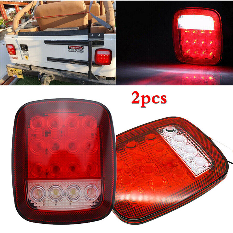 Universal Jeep Back Light 16LED Wrangler JK TJ CJ YJ Model Universal Style 2 Pcs Set