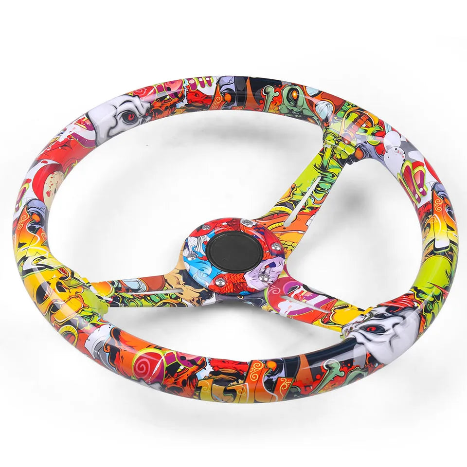 Universal Hydro Fobic Semi Deep Dish Steering Funky Style 3